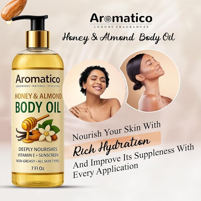 Aromatico Honey & Almond Body Oil - Image 8