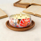 Summer Citronella Scented 3 Wick Candle, Soy Wax Candle - Image 5