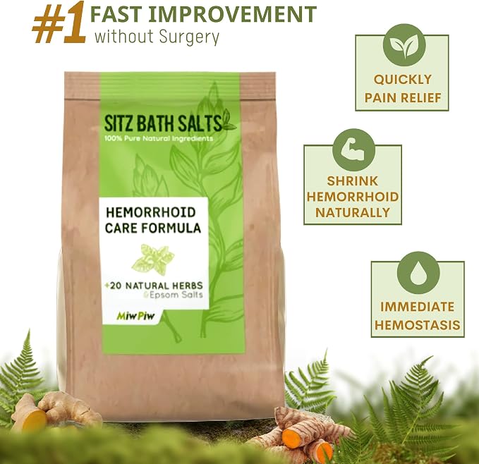 Sitz Bath Salts for Hemorrhoids 15.6 Oz- Soothing Relieving Bleeding Shrinking - Image 5