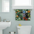 Accnicc 2 Pack Black Cat Bathroom Hand Towels Decorative Green Plant Daisy - Image 4