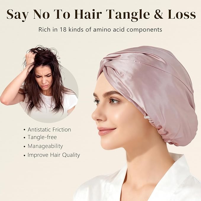 ZIMASILK 22 Momme 100% Mulberry Silk Bonnet - Image 4