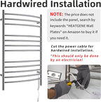 HEATGENE Towel Warmer Wall Mount Electric Plug-in/Hardwired Heated Towel Rack - Image 5