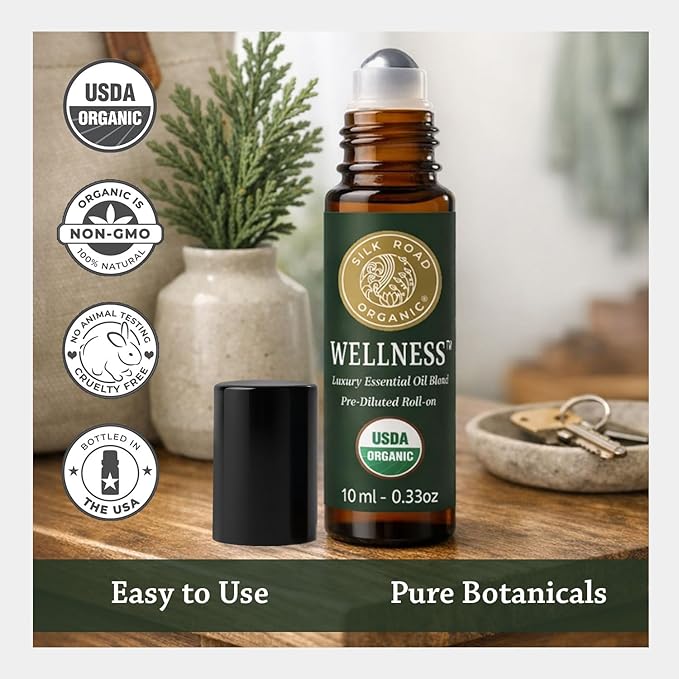Silk Road Organic Wellness Essential Oil Vitality Blend Roll On - Image 4