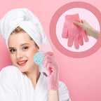 Tegeme 100 Pcs Exfoliating Gloves Bulk Double Sided Nylon Colorful Bath Shower - Image 7