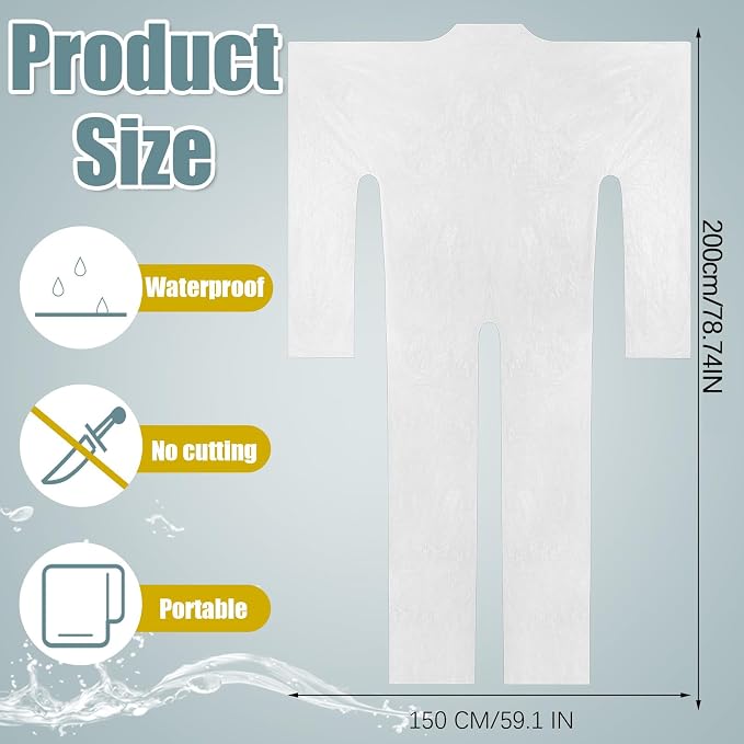 Xtinmee Disposable Body Wraps PE Sauna Bath Suit Plastic Body Sauna Wrap - Image 2