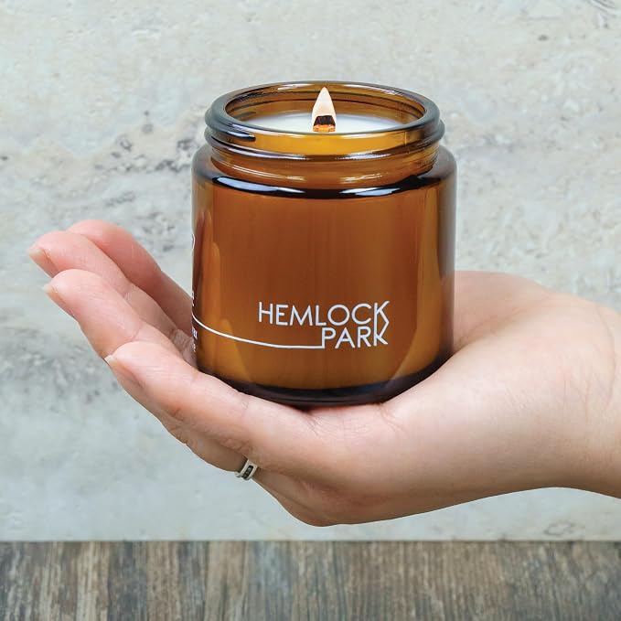 Hemlock Park Oud Forest Apothecary Hand-Poured Scented Candle | Crackling Wood - Image 2