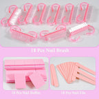 Disposable Manicure Kit Professional, 18 Set Press On Nail Tool Kit - Image 4