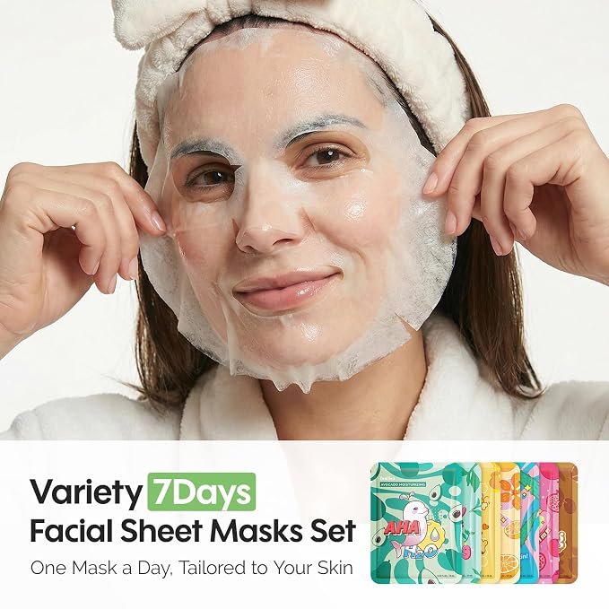 ZealSea Face Masks Skincare for Women, Variety 7Days Facial Sheet Mask Set for - Image 2