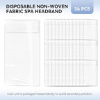 White Disposable Spa Headband for Women – 36pcs Disposable Headbands for Spa - Image 2