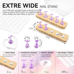 Nail Stand for Press On Art Display Practice 2 Sets, 1 Heart Acrylic Magnetic - Image 4