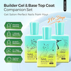 3 Pcs 18ml Gel Base Coat, Builder Gel & No Wipe Top Coat Set - Image 2