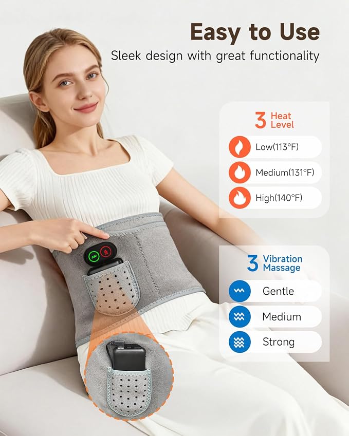 Cordless Heating Pad with Massager - Image 3