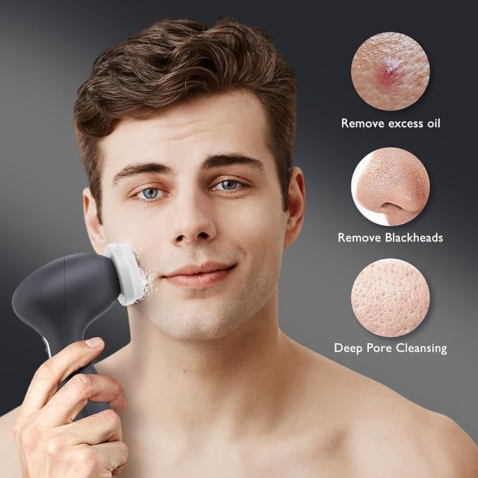 COSLUS FBX04 Facial Cleansing Brush Face Scrubber: 3 in 1 Bi-Directional - Image 7
