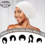 Sleep Cap Bonnet for Sleeping Black Women, Adjustable Cooling Ice Silk Lined - Image 5