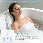 Soft Silicone Bath Pillow, Adjustable Airbag Ergonomic Neck Support Design - Image 2