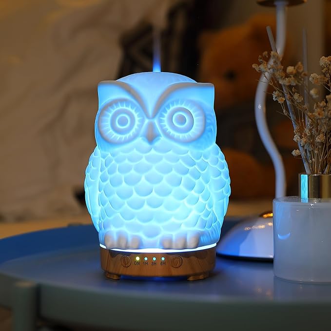 Owl Ceramic Aromatherapy Diffuser INRORANS 160ml Stone ultrasonic Cool Mist - Image 7