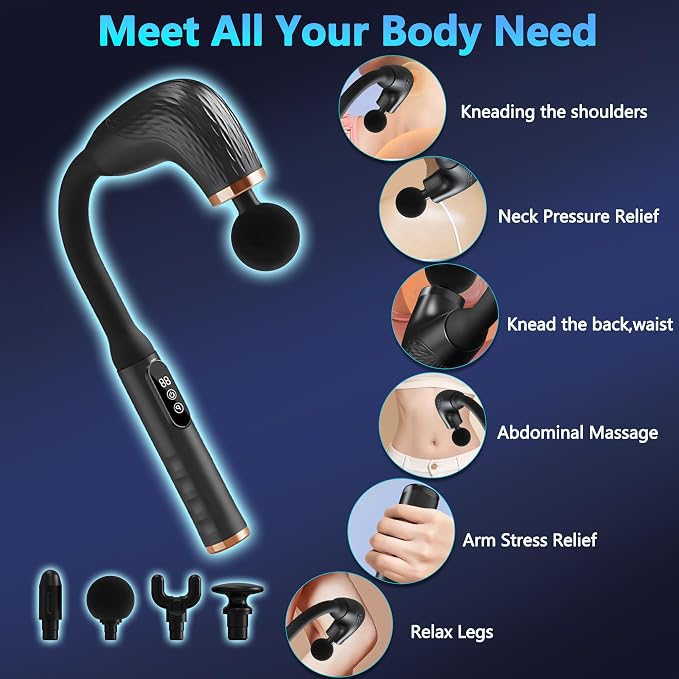 UFFAE Massage Gun with Upgraded Extension Handle, Back Massager - Image 6