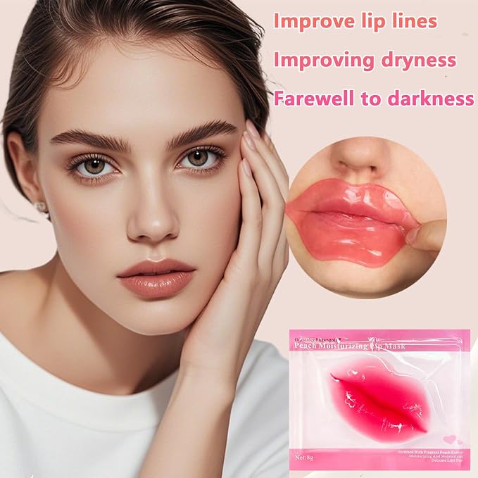 40 Pairs Lip Mask & Eye Mask, 24K Gold Gel Crystal Collagen Under Eye Patches - Image 2