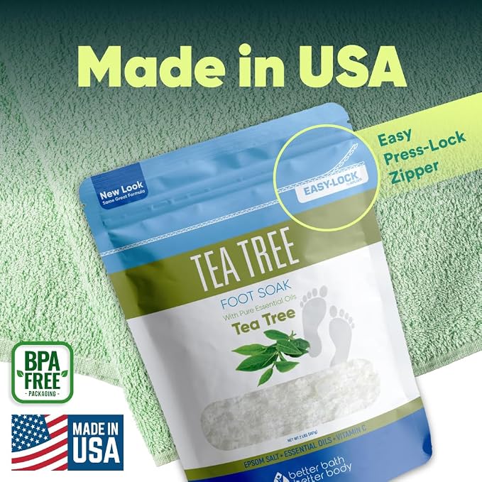 Tea Tree Foot Soak 32 Ounces USP Grade Epsom Salt - Image 7