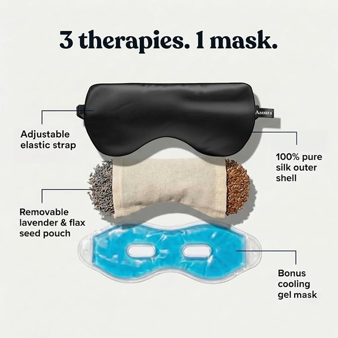 ASUTRA Silk Eye Pillow for Sleep, Weighted Eye Mask, Meditation & Light - Image 3