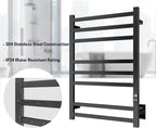 8-Bar Electric Heated Towel Warmer, Fast Heating - Image 4