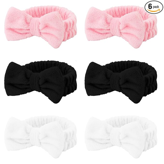 Casoty Black White Pink Skincare Headband by Casoty
