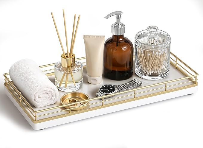 Bathroom Vanity Tray for Countertop, Bathroom Organizer for Soap, Perfume & by Focusonit