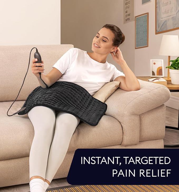 GENIANI Electric Heating Pad for Back Pain & Cramps Relief, Electric Throw - Image 3