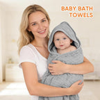 MIGIOL Muslin Hooded Baby Towels 100% Cotton ，Super Soft Muslin Baby Bath Towel - Image 6