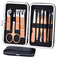 HANTEKAS Manicure Set 10 in 1 Stainless Steel, Nail Clippers Scissors Pedicure by HANTEKAS