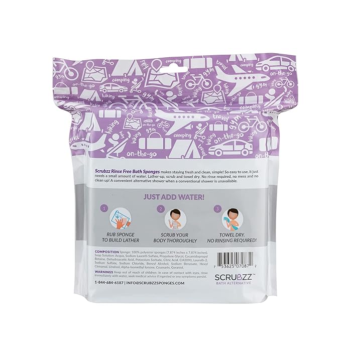 Scrubzz Disposable No Rinse Bathing Wipes - Image 2