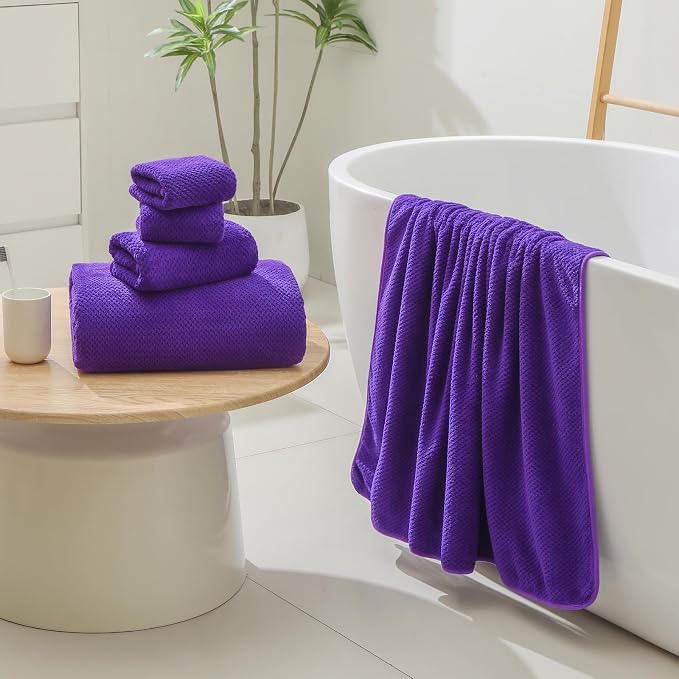 YTYC 29x59 Inch Bath Towels Set of 6 Large, Super Soft Lint Free Lightweight - Image 2