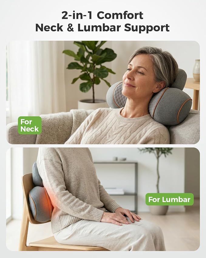 3-in-1 Neck Massager Pillow for Pain Relief Deep Tissue - Image 7