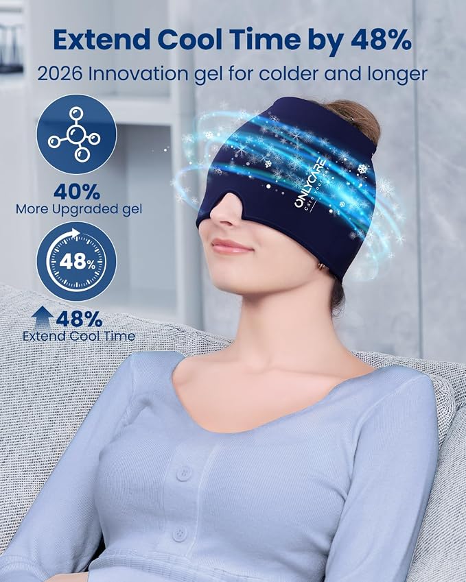 ONLYCARE Migraine Relief Cap, Upgraded Odorless Headache Relief Cap Mask - Image 3