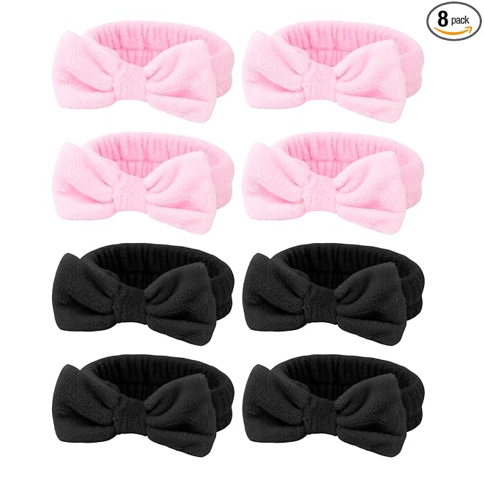 8 Pack Spa Headband for Washing Face by TIOSRU