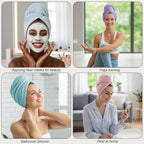 3 Pack Microfiber Hair Towel Wrap - Image 7