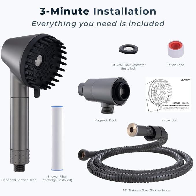 Ryamen 2026 Magnetic Filtered Shower Head - Image 9