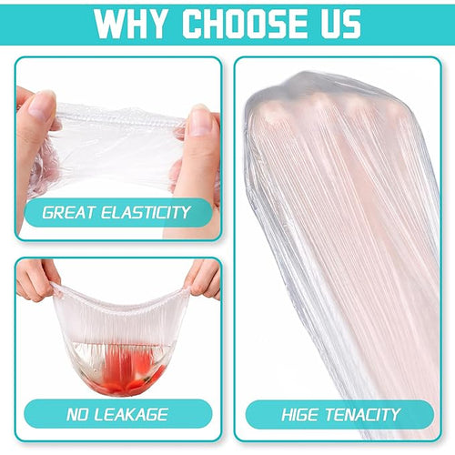 100 Pcs Disposable Shower Caps for Women & Men, Plastic Shower Cap Waterproof & - Image 2