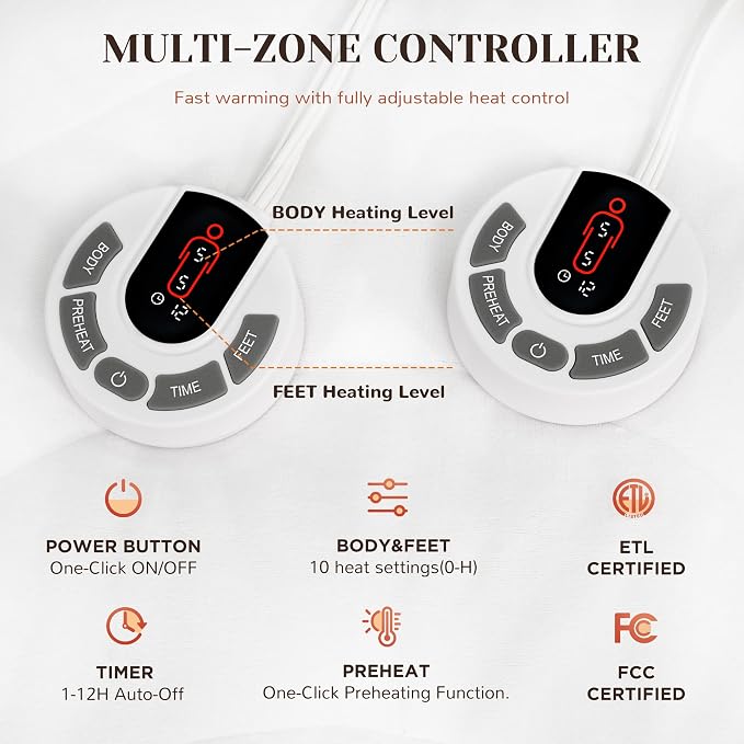 GOTCOZY Multi-Zone Heated Mattress Pad Queen Size - Image 3