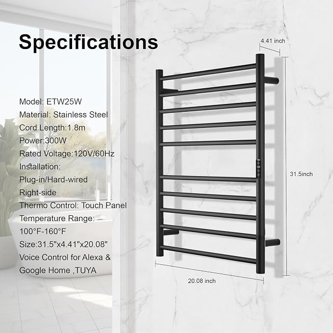 Electric Towel Rack with Voice Control - Image 8