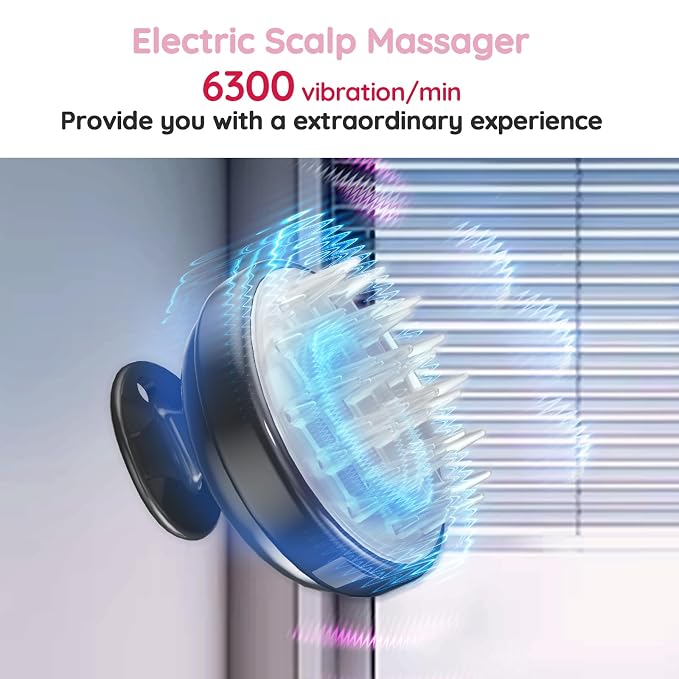 Electric Handheld Hair Massager, Cordless Hair Scalp Massager Portable Head - Image 5