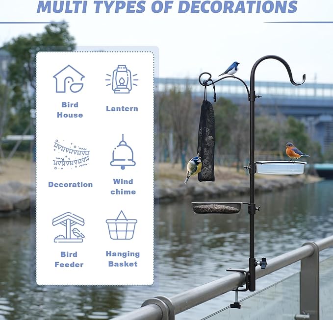 Deck Bird Feeding Station | Premium Multi Feeder Hanging Kit - Image 2