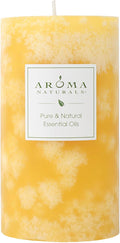 Aroma Naturals Orange and Lemongrass Essential Oil Scented Pillar Candle by Aroma+Naturals