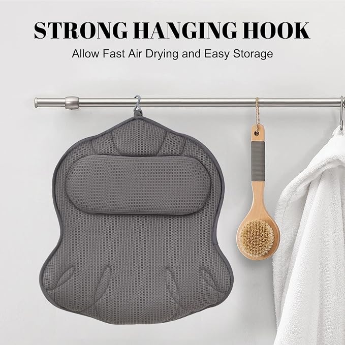 Extra Thick Bath Pillows for Tub-Luxury Bathtub Pillow for Head Neck and Back - Image 7