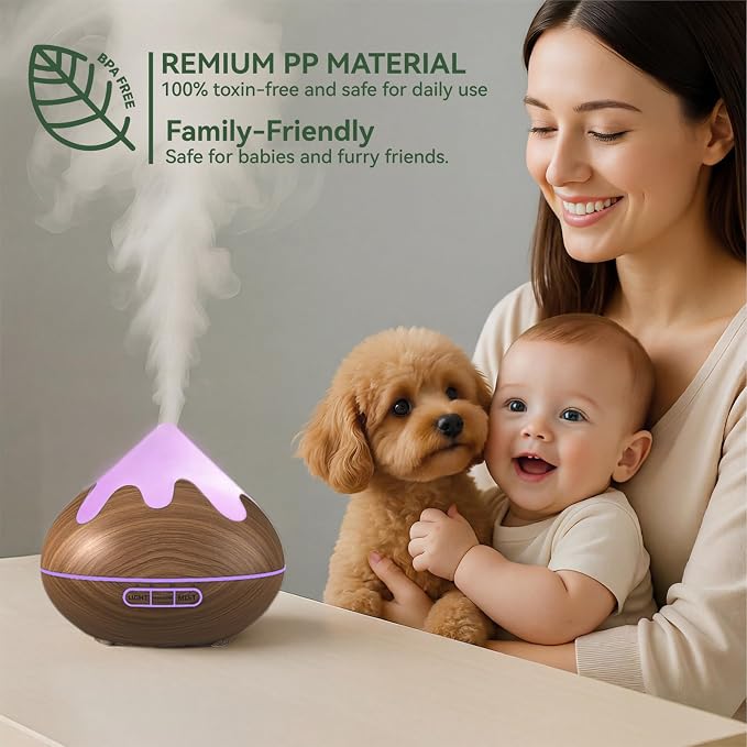 500ML Essential Oil Diffuser, Ultrasonic Aromatherapy Diffuser - Image 8