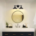 Bathroom Light Fixtures 2-Light Matte Black Farmhouse Vanity Lights - Image 9