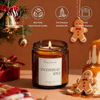 Gingerbread Spice Candles for Home Scented, Natural Soy Wax Aromatherapy Non - Image 3