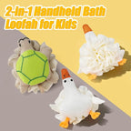 Kids Loofah, Cute Cartoon Animal Kids Bath Sponge - Image 6