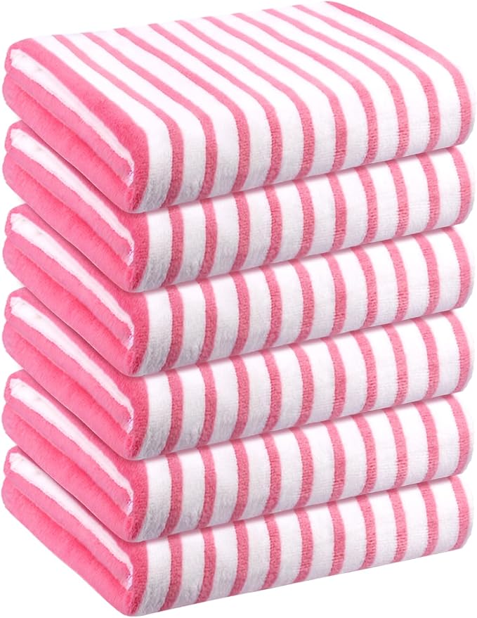 JML Beach Towels, Microfiber Bath Towel Cabana Stripe Absorbent, Quick Dry Bath - Image 2