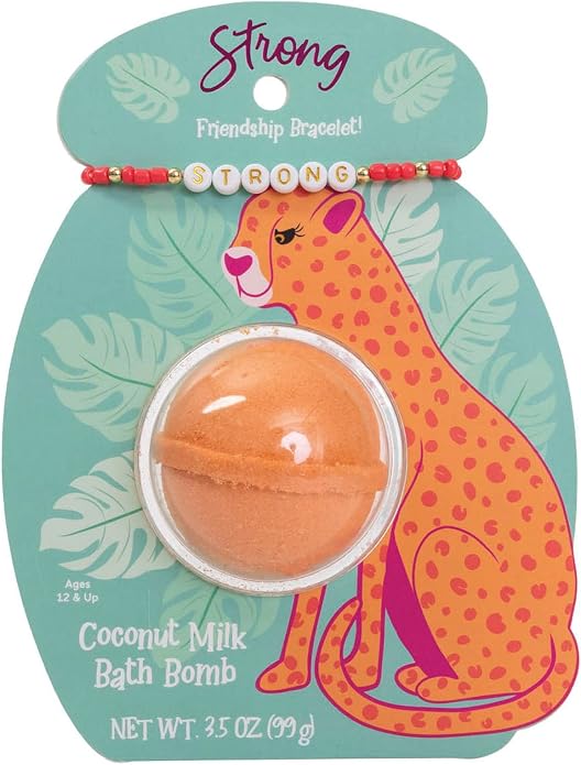CAIT + CO "Strong Bath Bomb & Friendship Bracelet Gift Set Coconut Milk Scented - Image 2